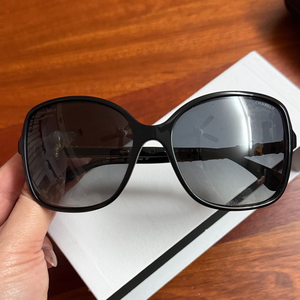 CHANEL Black Oversized Women's Sunglasses